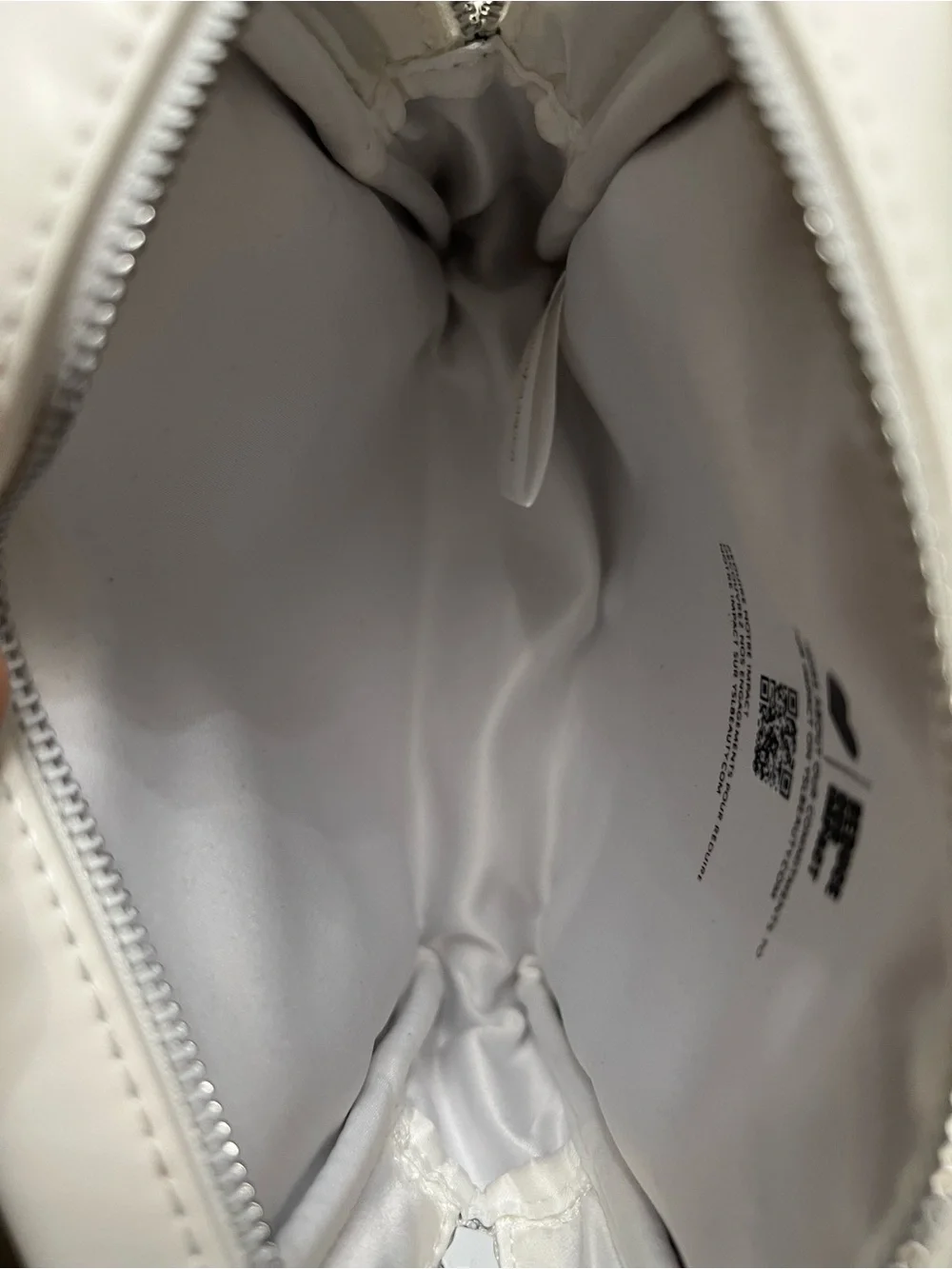 YSL Beauty white Cosmetic Pouch with Gold Logo